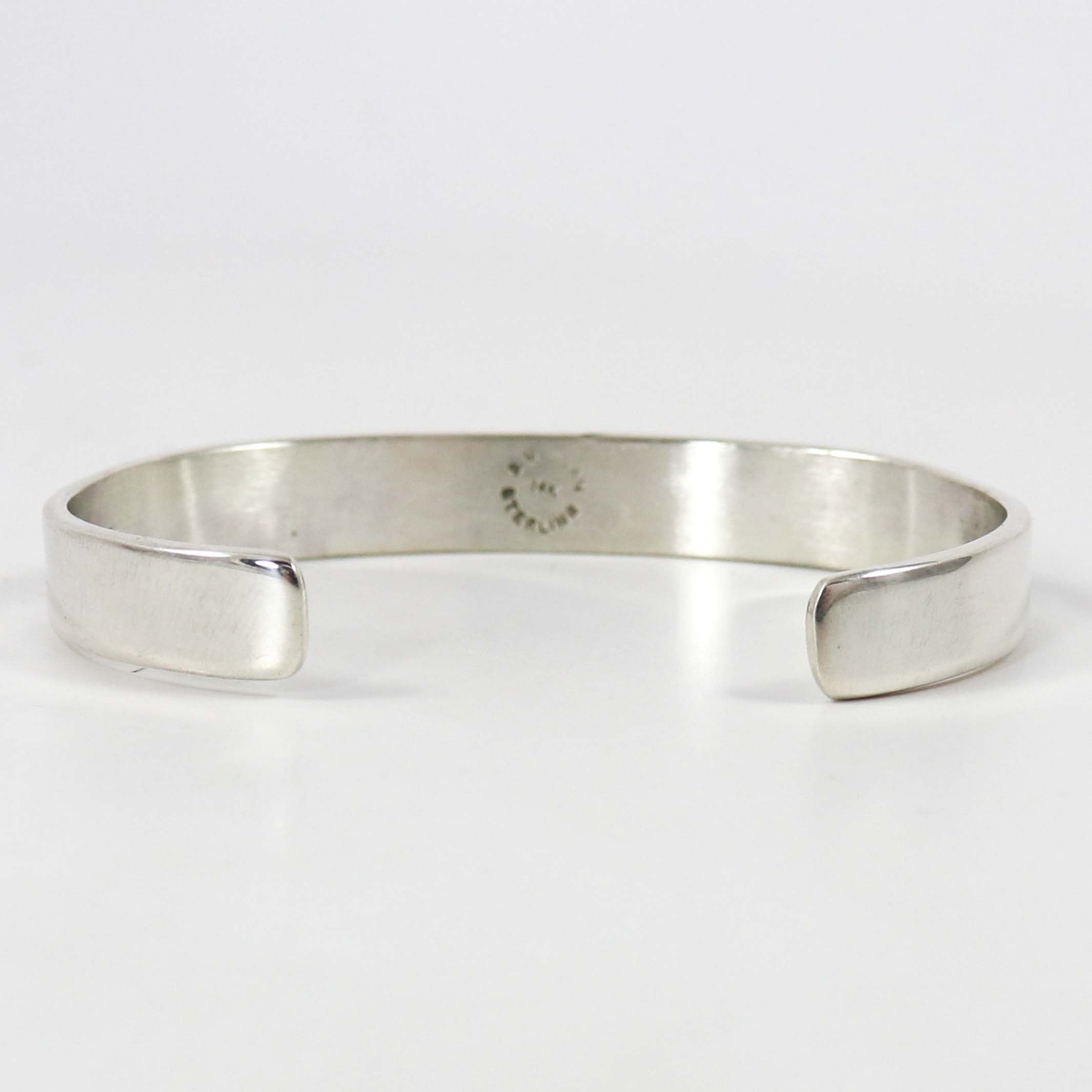 Sterling Silver & Gold Monogram Cuff Bracelet