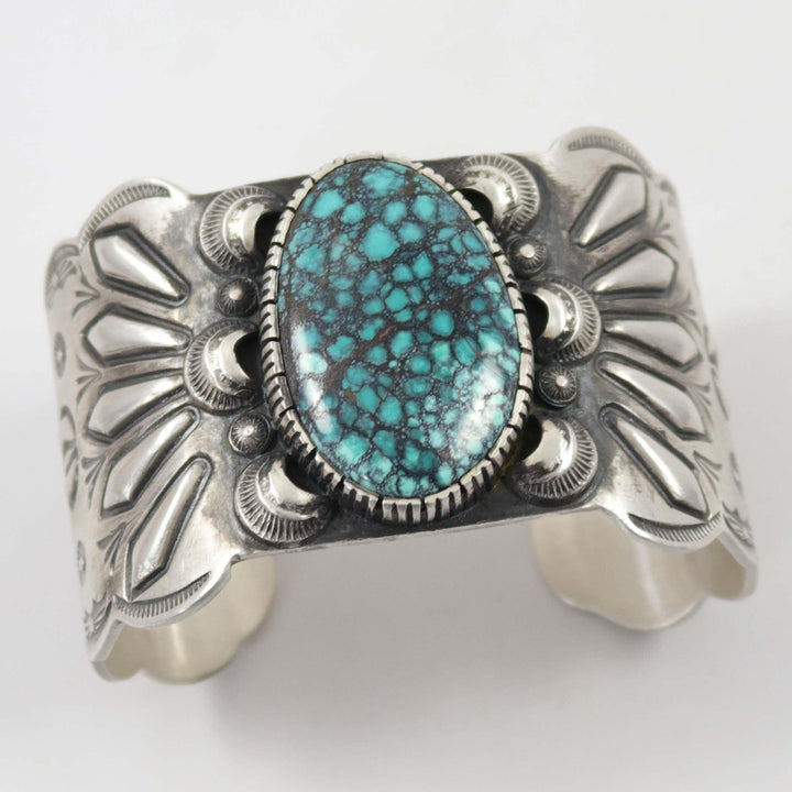 Hubei Turquoise Cuff by Philbert Begay - Garland's