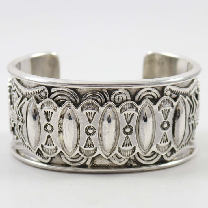 Layered Silver Cuff by Anthony Redhorse - Garland's
