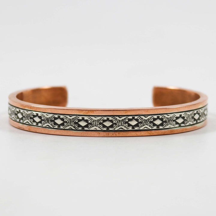 Silver and Copper Cuff by Wylie Secatero - Garland's