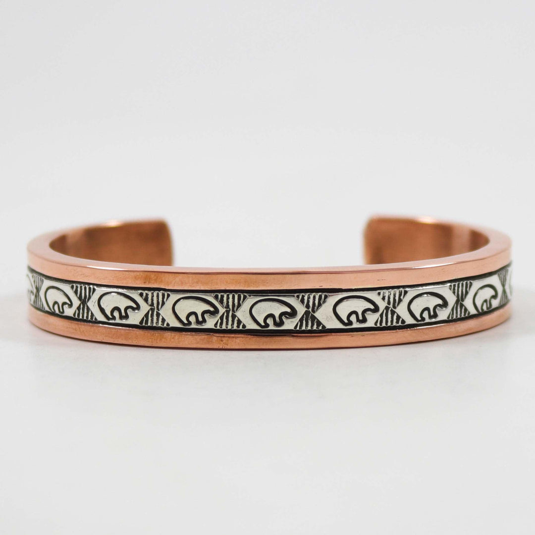 Silver and Copper Cuff by Wylie Secatero - Garland's