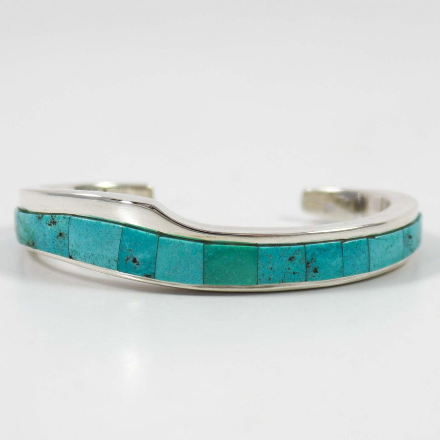 Easter Blue Turquoise Inlay Cuff by Noah Pfeffer - Garland's