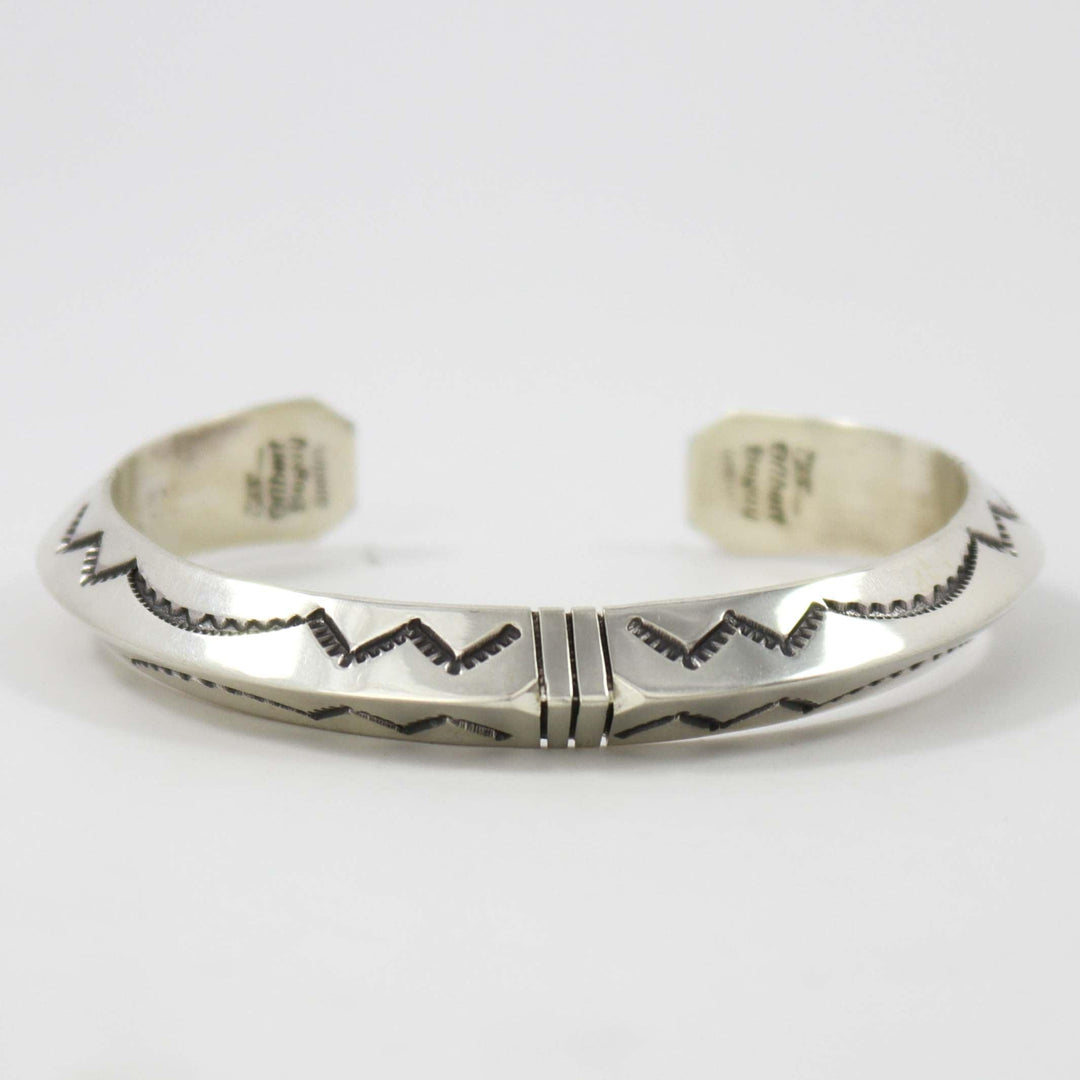 Stamped Silver Cuff by Gilbert Begay - Garland's