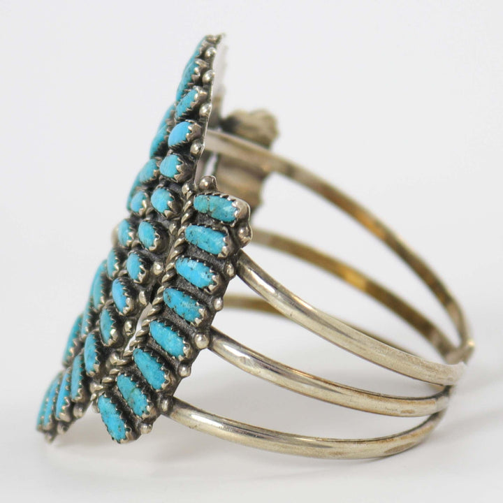 1970s Turquoise Cluster Cuff by Vintage Collection - Garland's