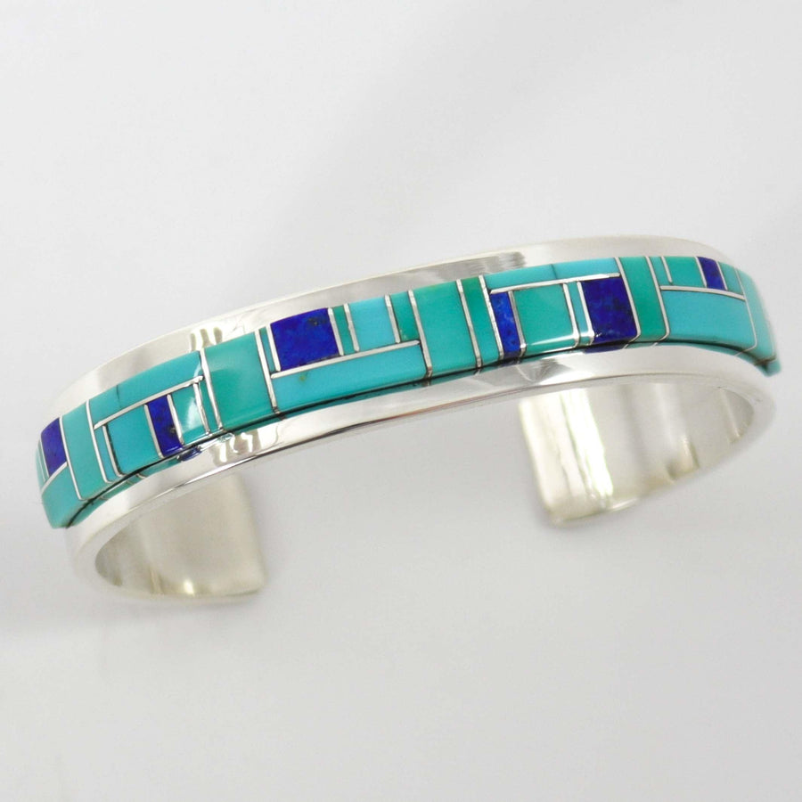 Turquoise and Lapis Cuff by Tommy Jackson - Garland's