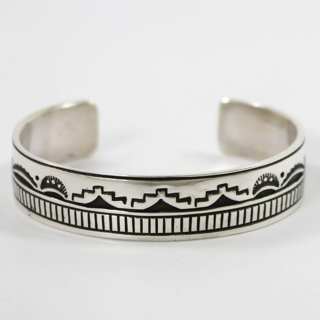 Silver Stamped Cuff by Charlie John - Garland's