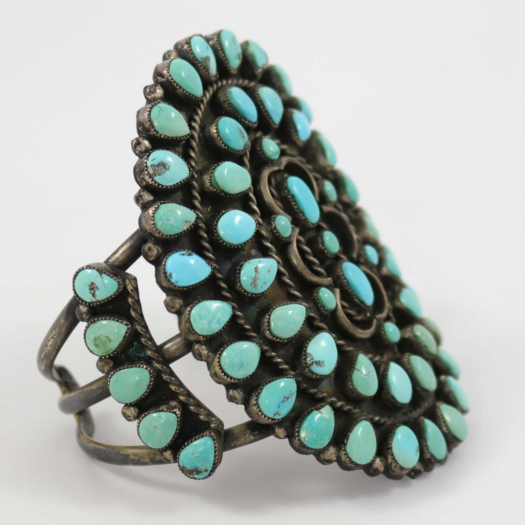 1970s Turquoise Cluster Cuff