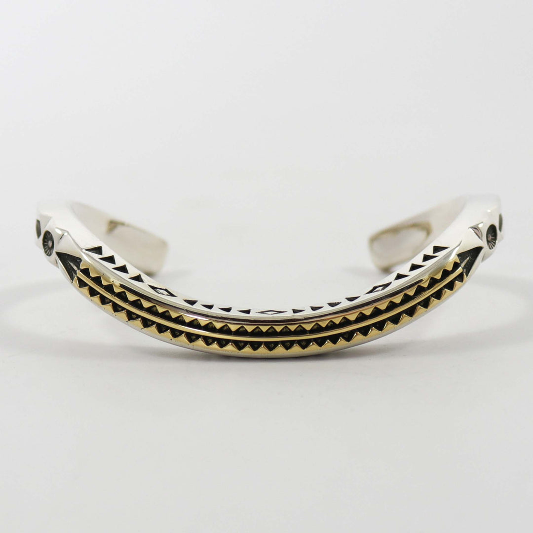 Gold on Silver Cuff