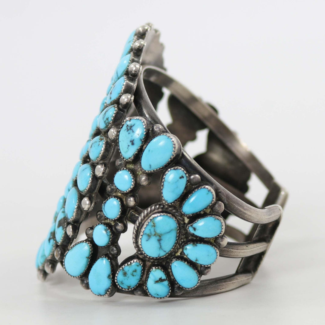 1940s Turquoise Cluster Cuff