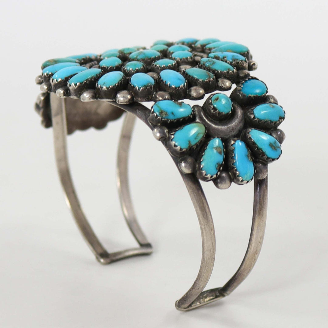 1940s Turquoise Cluster Cuff