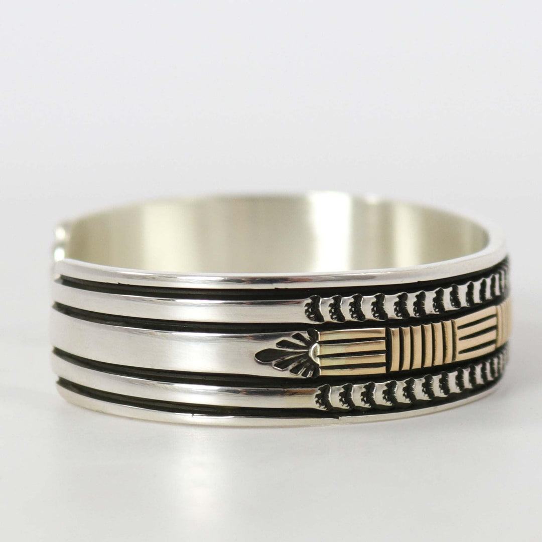 Gold on Silver Cuff