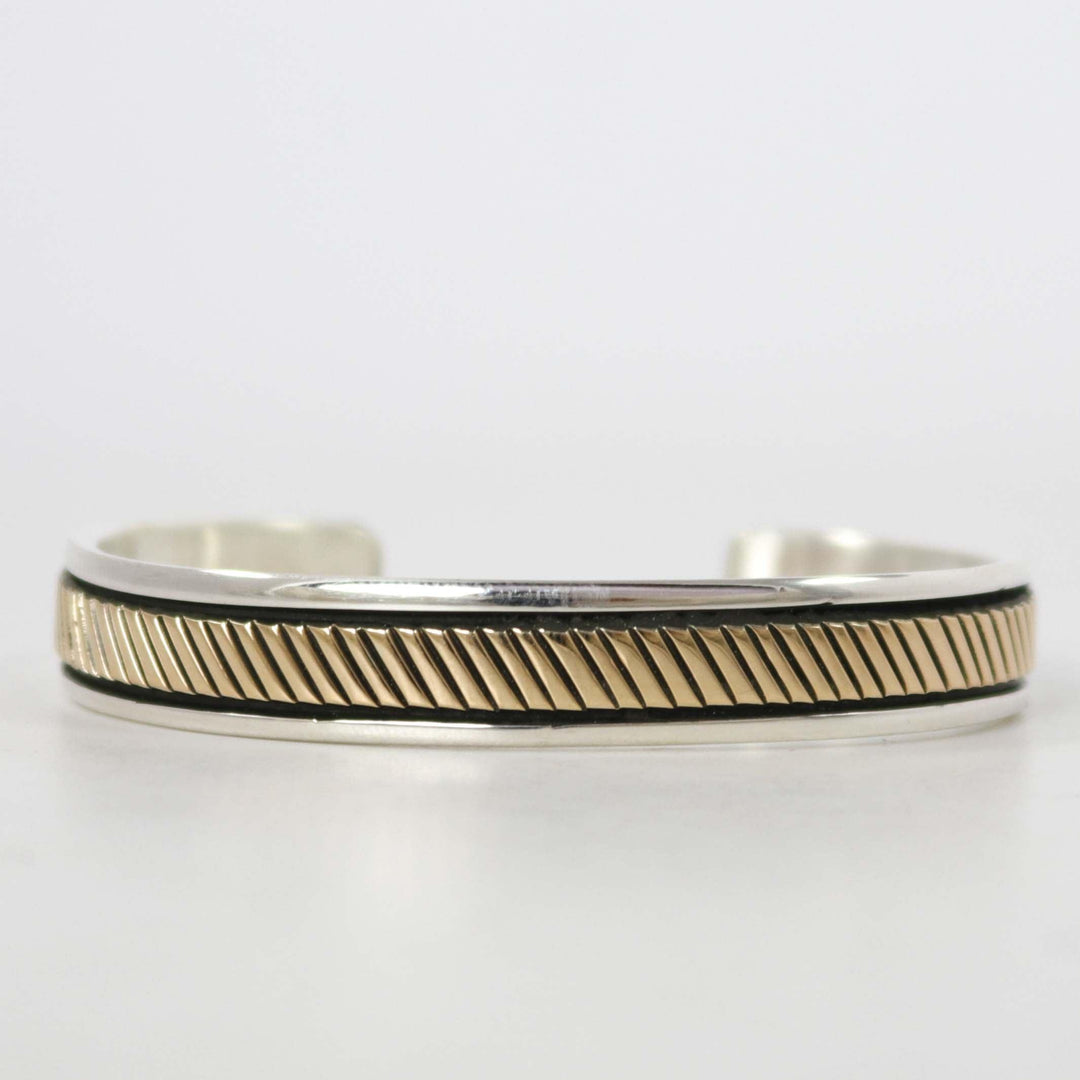 Gold on Silver Cuff