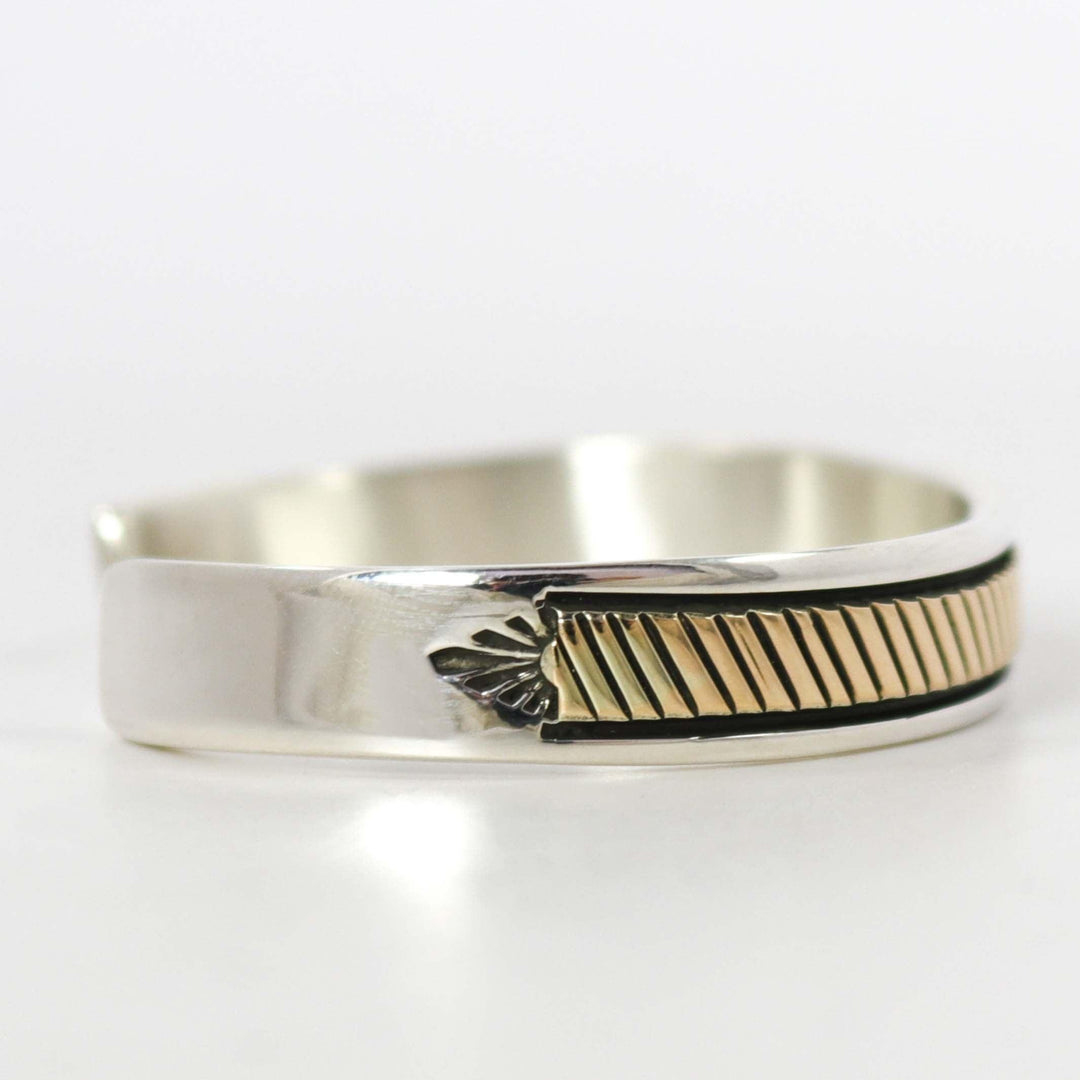 Gold on Silver Cuff