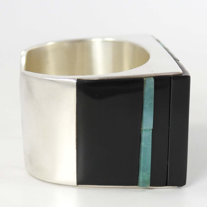 Black Jade and Chrysoprase Cuff