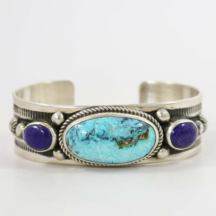 Turquoise and Lapis Cuff