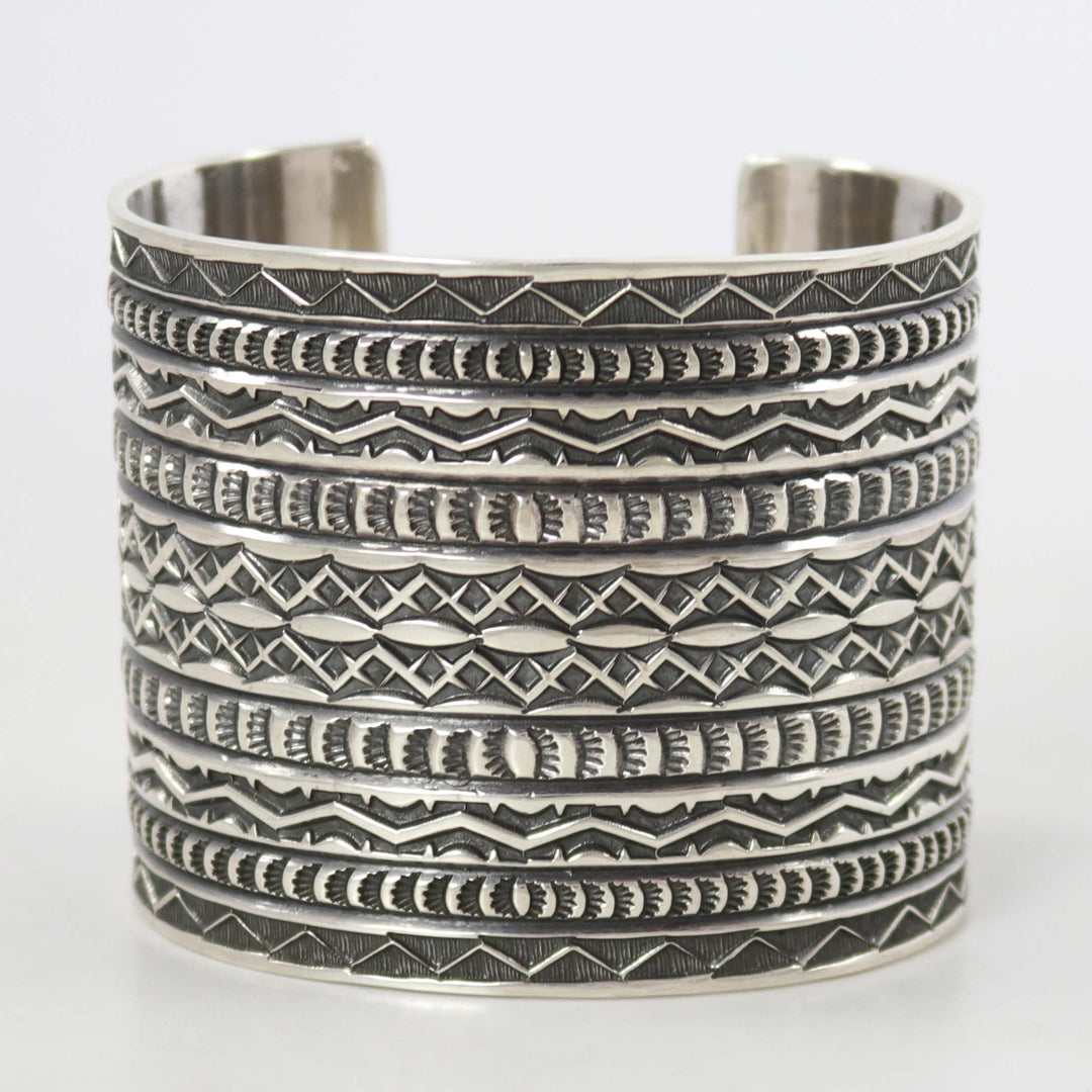 Stamped Silver Cuff