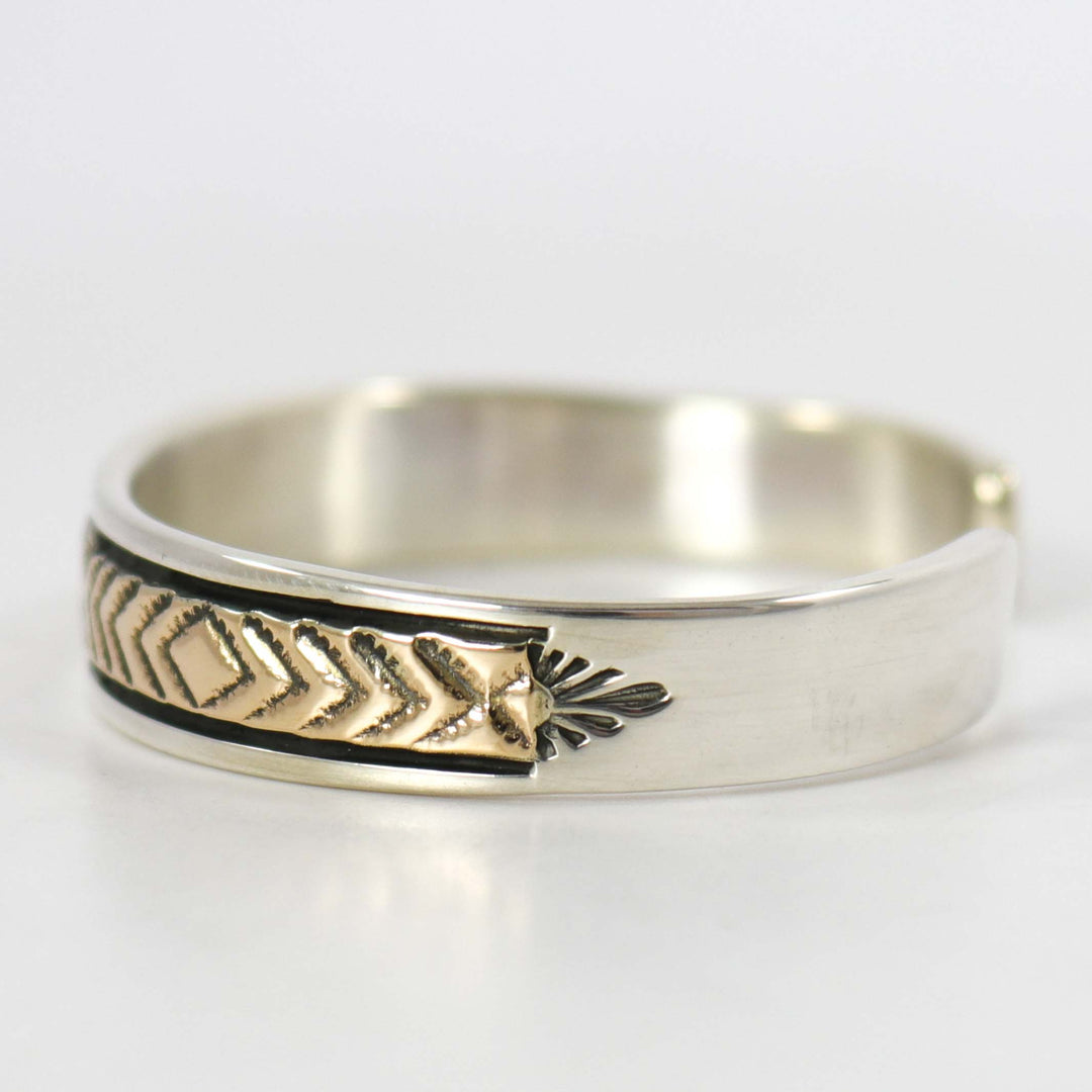 Gold on Silver Cuff