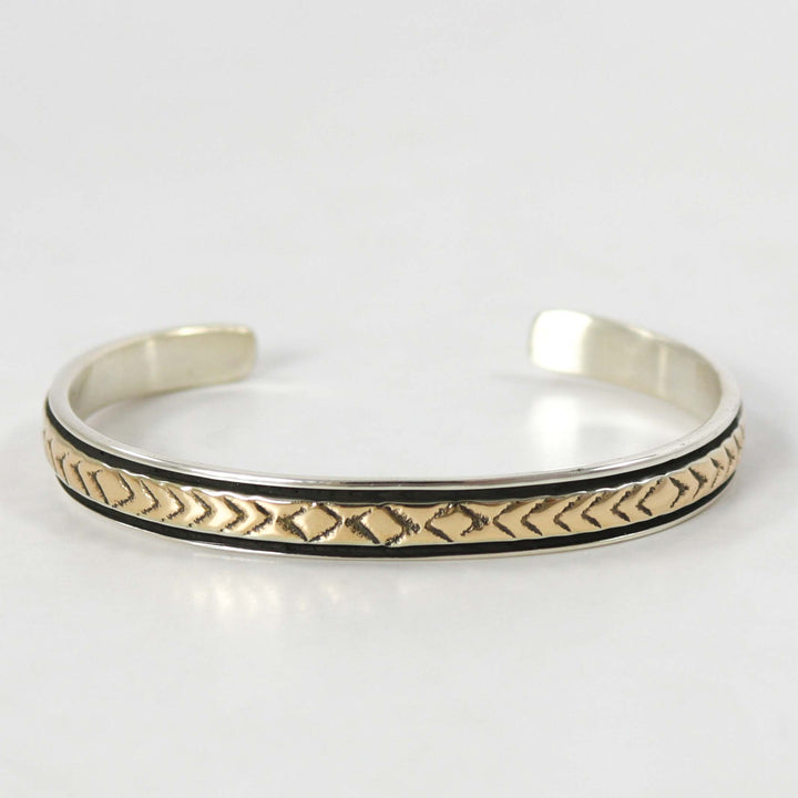 Gold on Silver Cuff