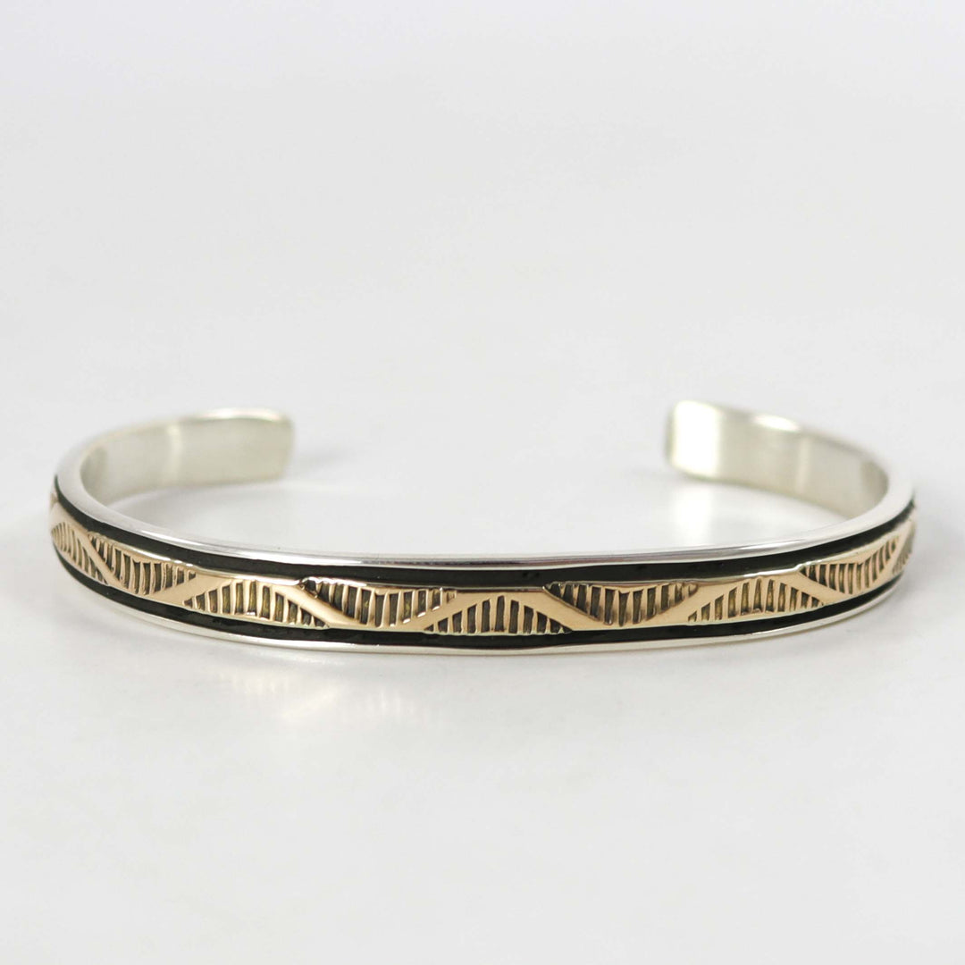 Gold on Silver Cuff