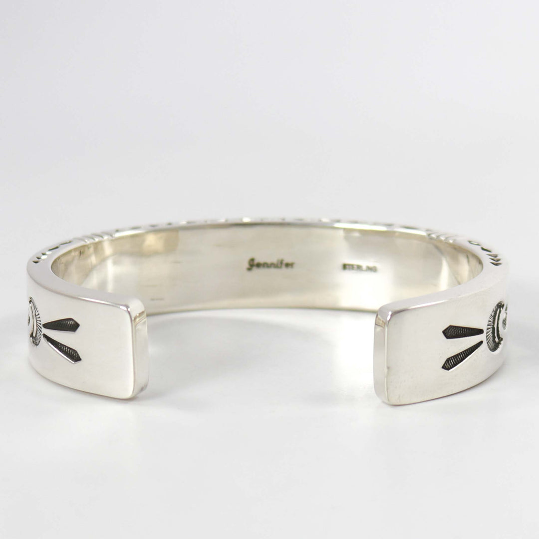 Stamped Silver Cuff