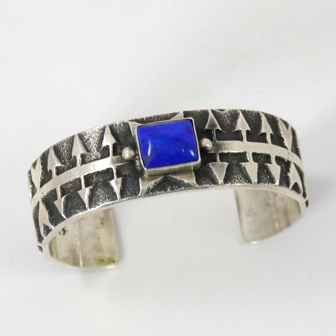 1990s Lapis Sandcast Cuff