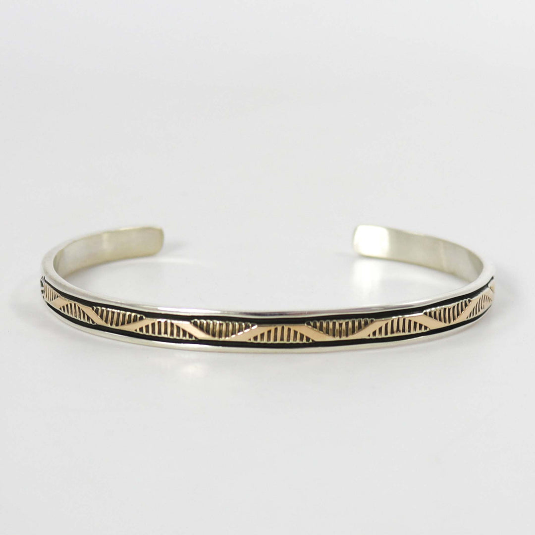 Gold on Silver Cuff