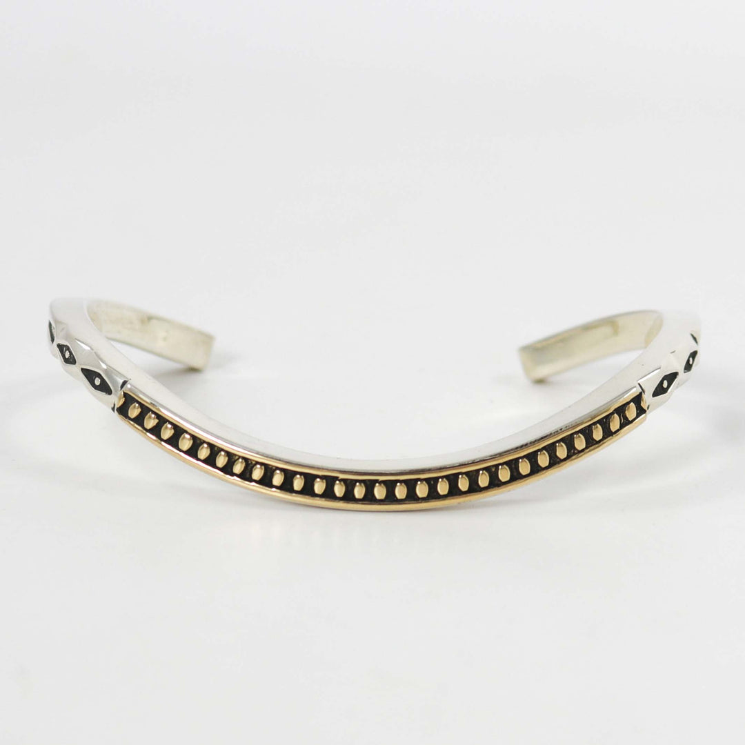 Gold on Silver Cuff