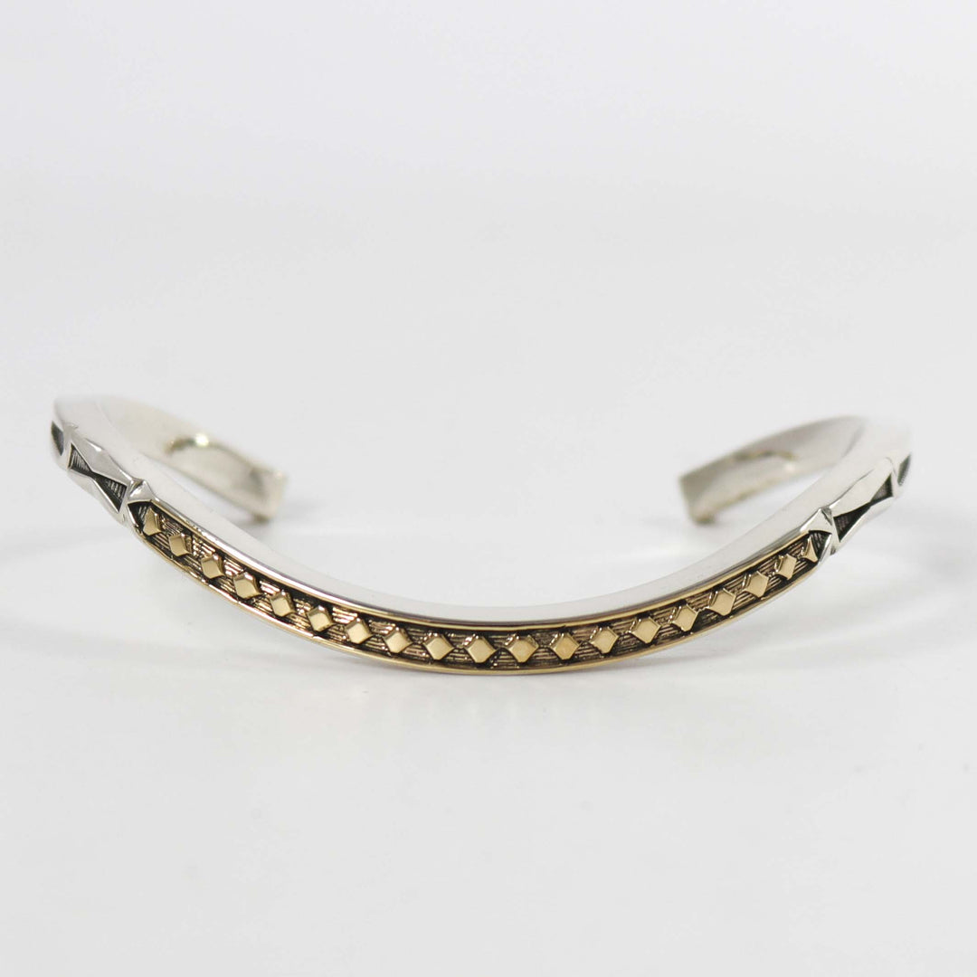 Gold on Silver Cuff