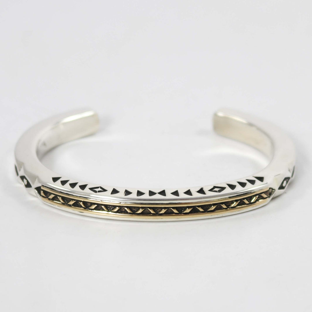 Gold on Silver Cuff