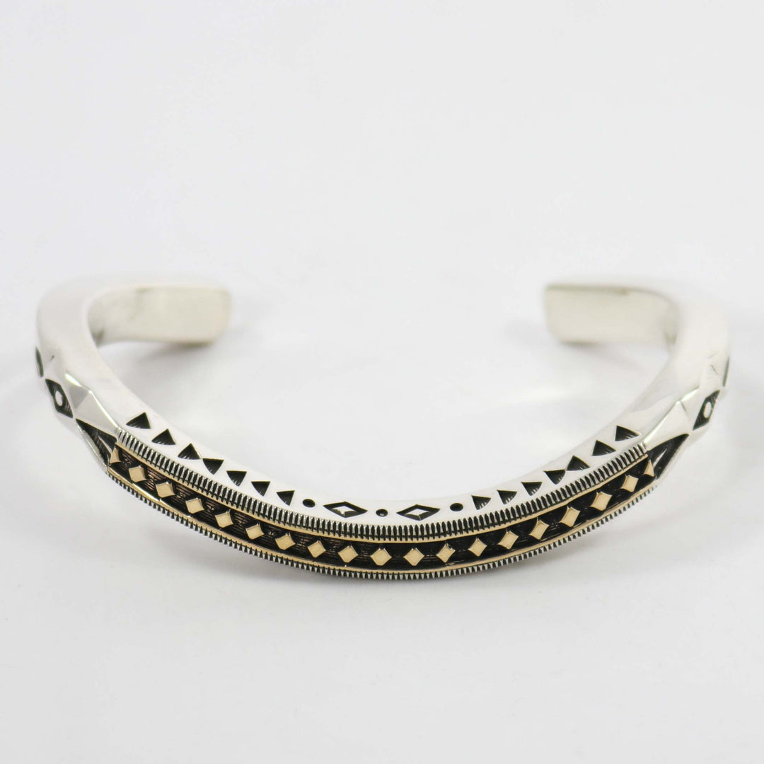 Gold on Silver Cuff