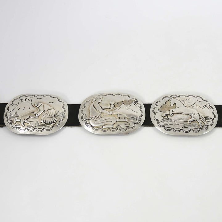 1980s Navajo Storyteller Concho Belt