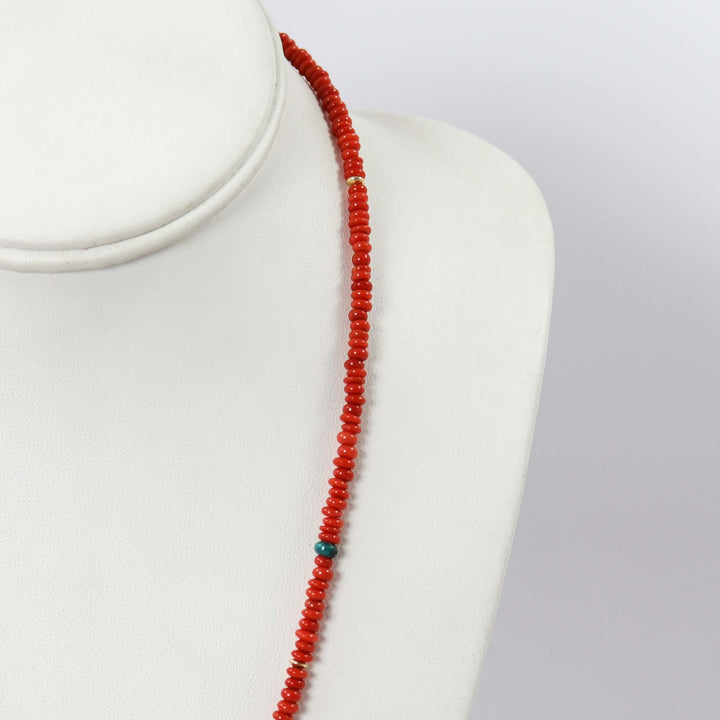 Coral and Gold Necklace