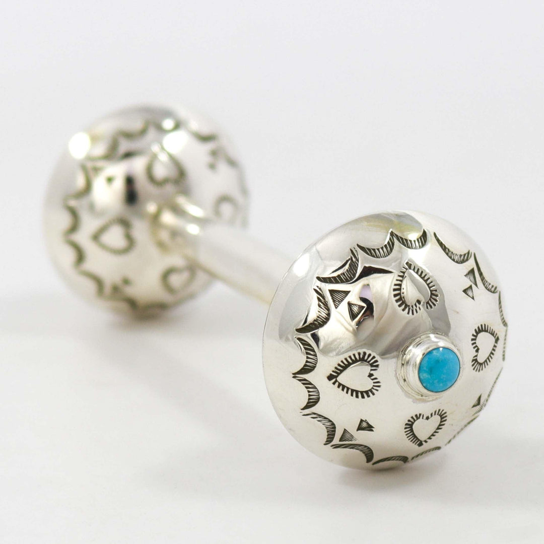 Turquoise Baby Rattle