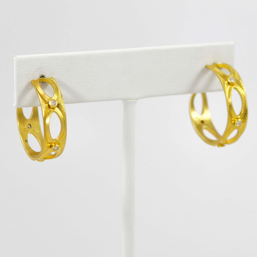 Gold June Hoop Earrings by Maria Samora - Garland's