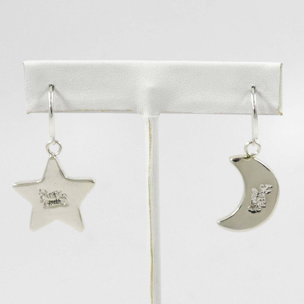 Moon and Star Earrings by Hope Etsitty - Garland's