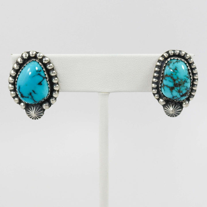 Kingman Turquoise Earrings by Jeanette Dale - Garland's