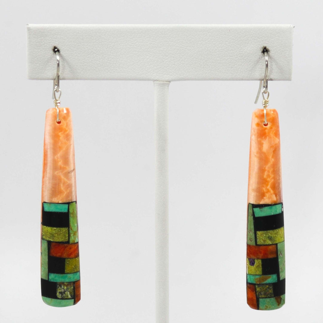 Shell Inlay Earrings by Joe Jr. and Valerie Calabaza - Garland's