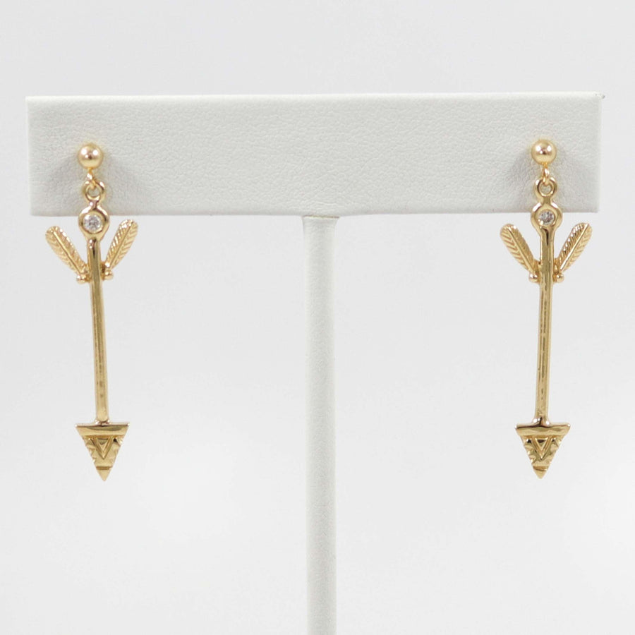 Gold Arrow Earrings by Melanie and Michael Lente - Garland's