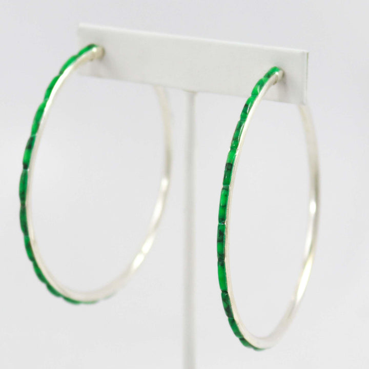 Malachite Hoop Earrings by Federico - Garland's
