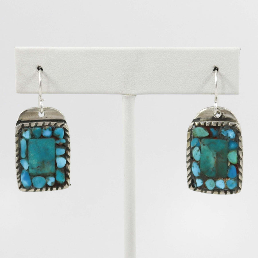Turquoise Inlay Earrings by Charlie Favour - Garland's