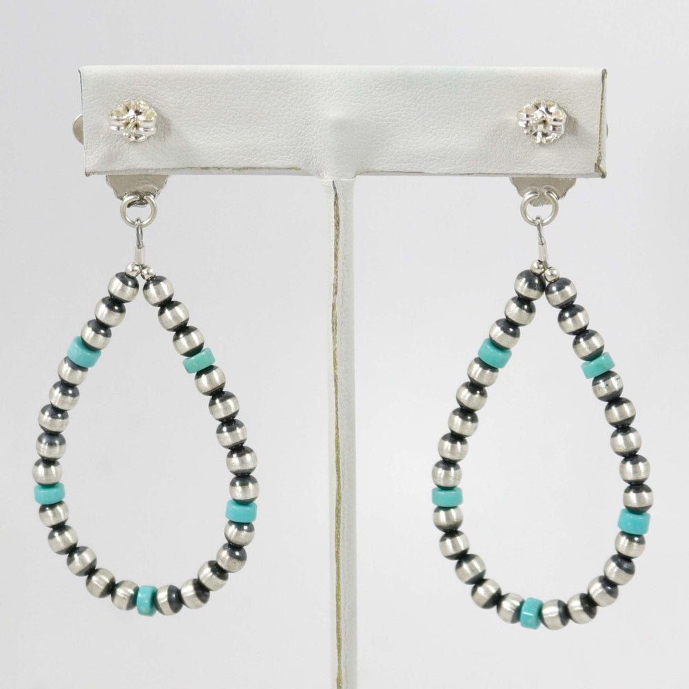 Turquoise and Bead Earrings by Art Platero - Garland's
