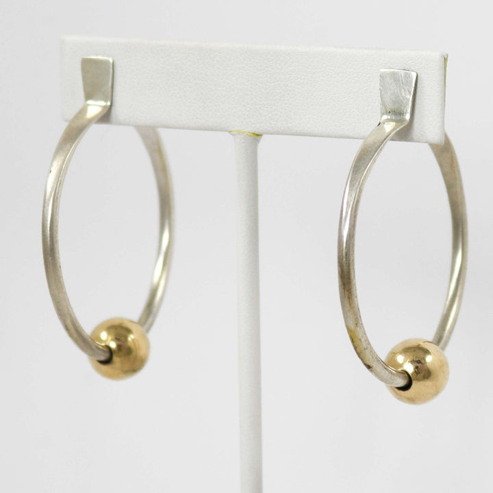 Gold Bead Hoop Earrings