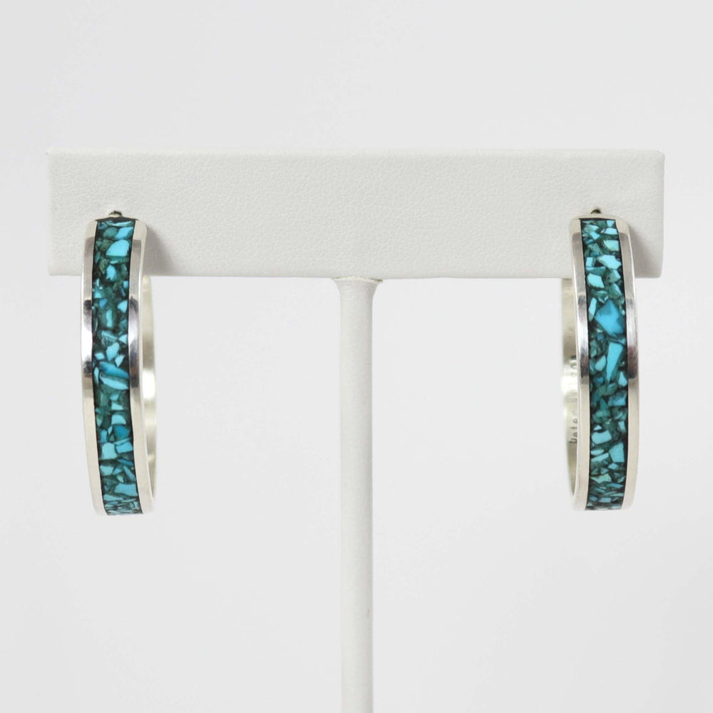 Turquoise Hoop Earrings by Peter Nelson - Garland's