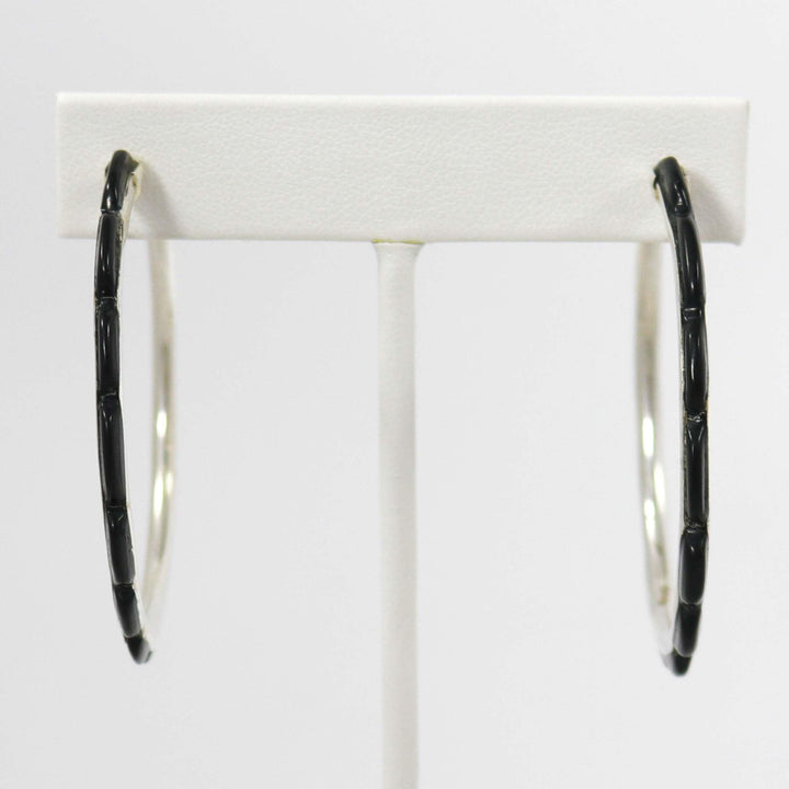 Onyx Hoop Earrings