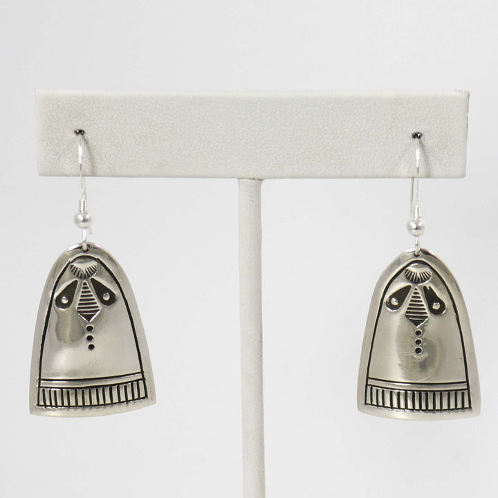 Stamped Silver Earrings