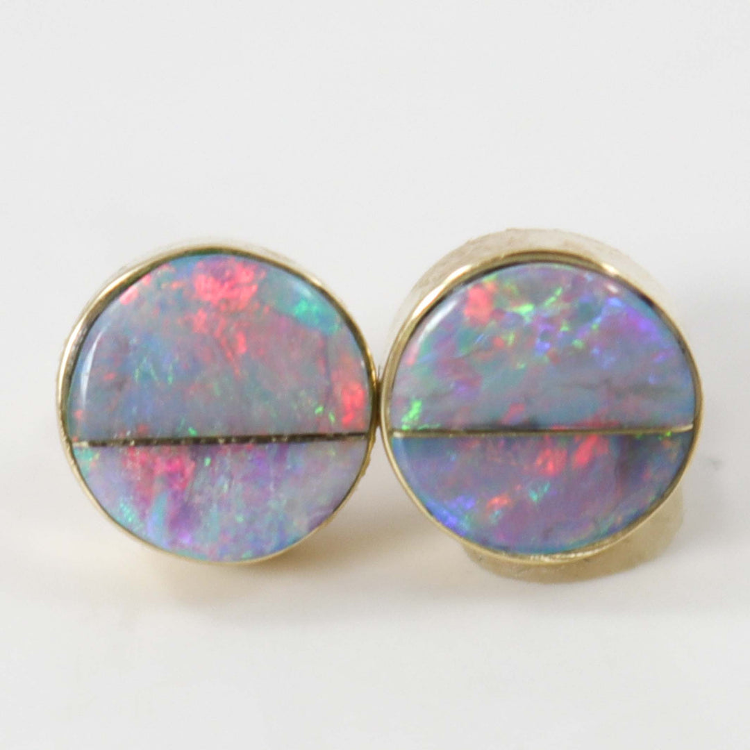 Opal and Gold Earrings