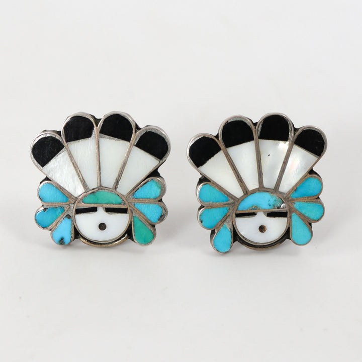 1960s Sunface Clip Earrings