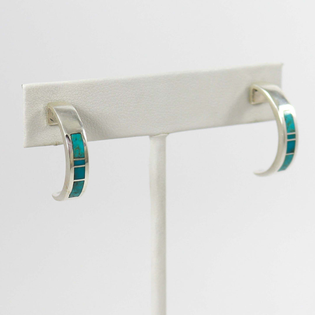 Kingman Turquoise Hoop Earrings