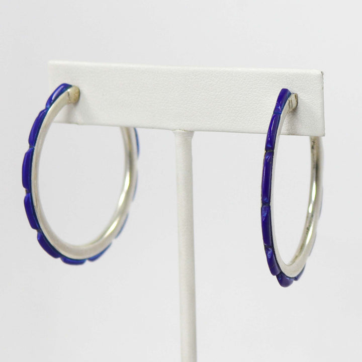 Lapis Hoop Earrings