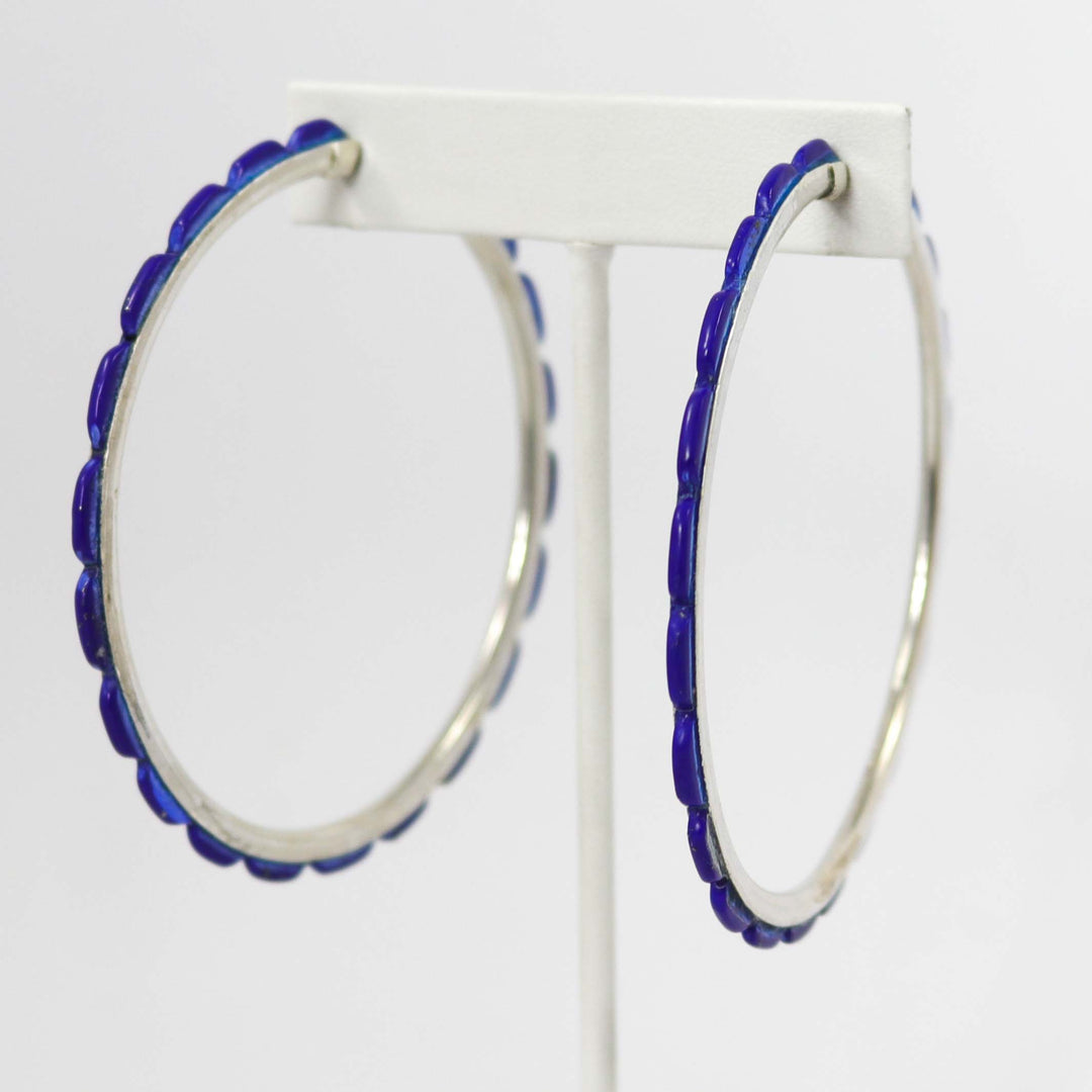 Lapis Hoop Earrings